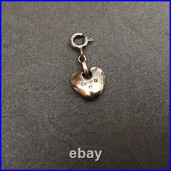 Clogau silver and 9ct gold T bar charm bracelet with heart charm