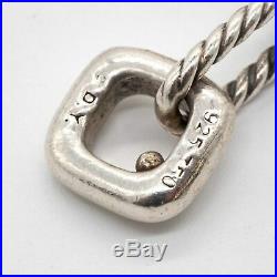 David Yurman Sterling Silver & 18K Gold Figaro Cable & Heart Charm Bracelet