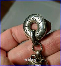 Designer John Hardy 925 Sterling Silver KALI Donut Charm Bracelet 8