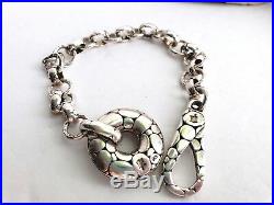 Designer John Hardy 925 Sterling Silver KALI Donuts Charm Bracelet