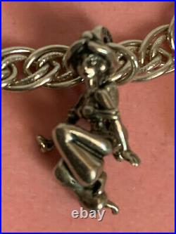 Disney Store Sterling Silver Limited Edition Princess/Heroine Charm Bracelet