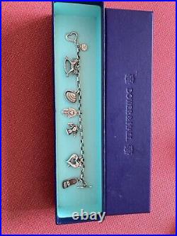 Dower And Hall Silver Charm Bracelet With 6 Charms