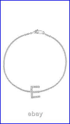 Effy Cute different initial Letters Sterling Silver Diamond Sparkling Bracelet