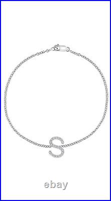 Effy Cute different initial Letters Sterling Silver Diamond Sparkling Bracelet