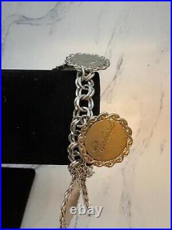 Elco Heavy Thick Sterling Silver Charm Bracelet 58.3grms