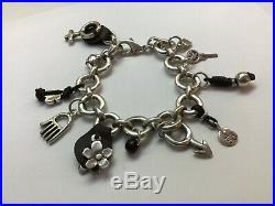 Estate Find Uno de 50 Silver-plated Charm Bracelet 7.5-8