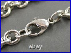Estate Sterling Silver Heart Charm Tag Tiffany & Co Bracelet 30g 8.25L i3917