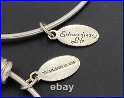 Extraordinary Life Sterling Silver 925 Religious Faith Cross Charm Bracelets Lot