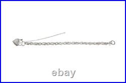 Fancy Link Charm Bracelet Sterling Silver