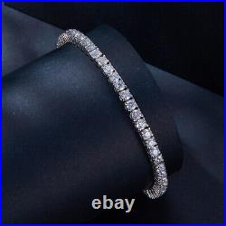 Fashionable 925 Sterling Silver Moissanite chain Bracelets Jewelry Women VOROCO