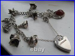 Fine Vintage Hallmarked silver charm bracelet