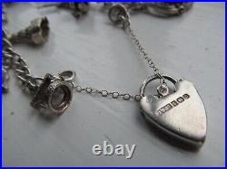 Fine Vintage Hallmarked silver charm bracelet