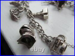 Fine Vintage Hallmarked silver charm bracelet