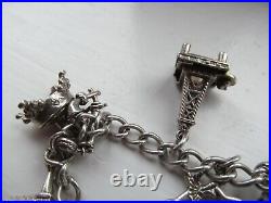 Fine Vintage Hallmarked silver charm bracelet