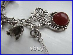 Fine Vintage Hallmarked silver charm bracelet