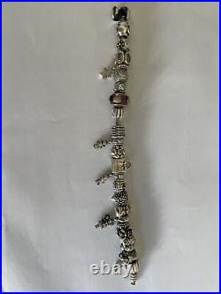 Fully loaded Pandora bracelet with 22 Items on