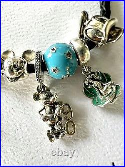 GENUINE Disney Pandora Bracelet with 10 Charms (Rare & Retired)