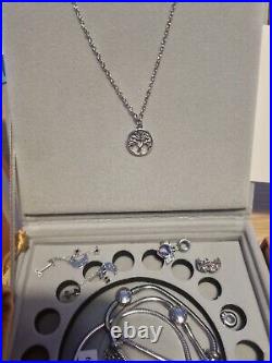 GNOCE Full Set Sterling Silver Bracelet with Charms and More, Including Box