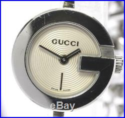 GUCCI 107 Chain Bracelet with charm Silver Dial Quartz Ladies Watch 538324
