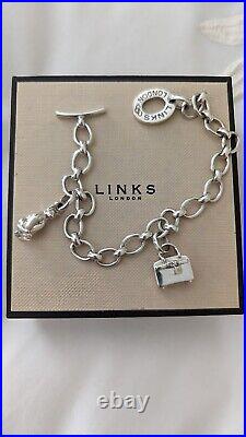 Genuine Links Of London Classic Bracelet And Two Charms
