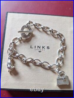 Genuine Links Of London Classic Bracelet And Two Charms