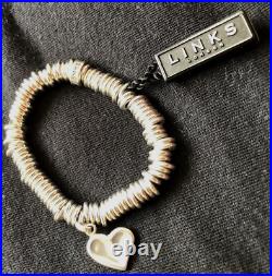 Genuine Links of London Bracelet Sterling Silver Sweetie & Heart Charm NEW Genuine Links of London Bracelet Sterling Silver Sweetie & Heart Charm NEW