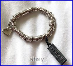 Genuine Links of London Bracelet Sterling Silver Sweetie & Heart Charm NEW Genuine Links of London Bracelet Sterling Silver Sweetie & Heart Charm NEW