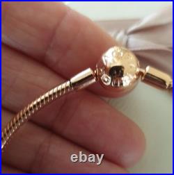 Genuine PANDORA Bracelet in Rose Gold & 6 PANDORA Rose Gold Charms 20 cm + Box Genuine PANDORA Bracelet in Rose Gold & 6 PANDORA Rose Gold Charms 20 cm + Box