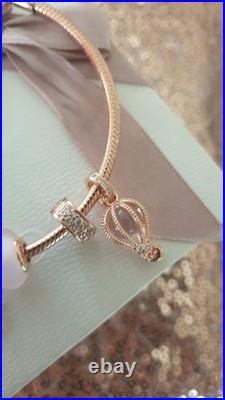 Genuine PANDORA Bracelet in Rose Gold & 6 PANDORA Rose Gold Charms 20 cm + Box Genuine PANDORA Bracelet in Rose Gold & 6 PANDORA Rose Gold Charms 20 cm + Box