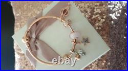 Genuine PANDORA Bracelet in Rose Gold & 6 PANDORA Rose Gold Charms 20 cm + Box Genuine PANDORA Bracelet in Rose Gold & 6 PANDORA Rose Gold Charms 20 cm + Box