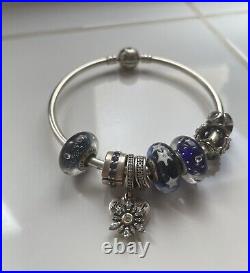 Genuine Pandora Blue Charm Bracelet