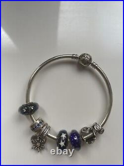 Genuine Pandora Blue Charm Bracelet