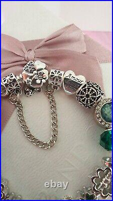 Genuine Pandora Bracelet +Charms S925 ALE 19 cm+ Pandora Box