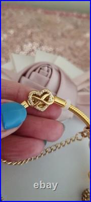 Genuine Pandora Bracelet Gold Pave Heart + Gold Charms 20 cm + Pandora Box Genuine Pandora Bracelet Gold Pave Heart + Gold Charms 20 cm + Pandora Box