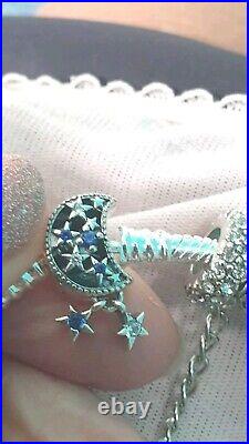 Genuine Pandora Bracelet Stars & Moon Clasp + Charms S925 ALE 19 cm+ Pandora Box