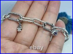 Genuine Pandora Silver Me Link Bracelet With Charms 18cm? S925 ALE