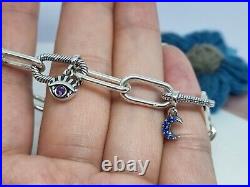 Genuine Pandora Silver Me Link Bracelet With Charms 18cm? S925 ALE