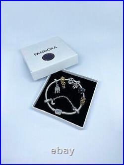Genuine Pandora Star Wars Bracelet 6 Charms with Safety Chain
