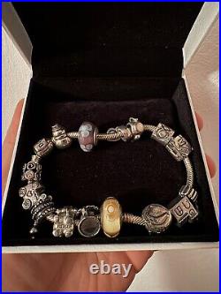 Genuine Pandora charm bracelet with charms