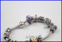 Genuine Pandora charm bracelet with charms