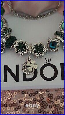 Genuine Silver Pandora Charm Bracelet With Rose Clasp +Charms 19cm & Pandora Box