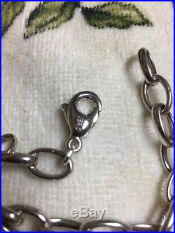 GenuineJames Avery Sterling Silver Changeable Charm Bracelet Size 7 Inches