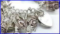 Georg Jensen Heavy Sterling Silver Charm Bracelet & 35 Charms 93 grams