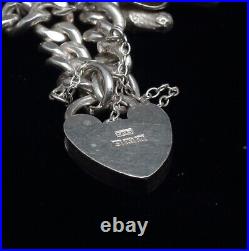 Good Vintage Sterling Silver Charm Bracelet & Charms WJS Birmingham 1961