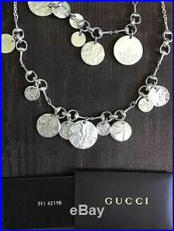 Gucci Sterling 925 Silver Boxed Never Worn Charm Bracelet And Necklace Set