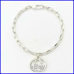 Gucci Sterling Silver 925 Charm Bracelet Silver Used