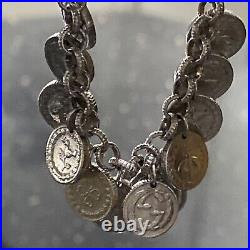 Gucci silver bee charm bracelet Vintage 12 Charm Gucci Assay Stamp