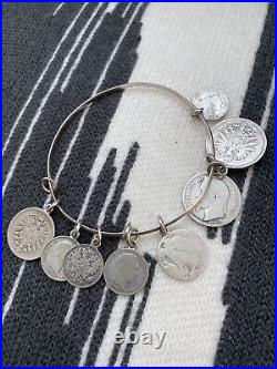 Handmade Antique 8 Coin charm bracelet