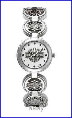 Harley-Davidson Women's Bulova Charm Bracelet Wrist Watch 76L145