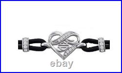 Harley-Davidson Women's Infinity Rhinestone Thorn Heart Bracelet HDB0453